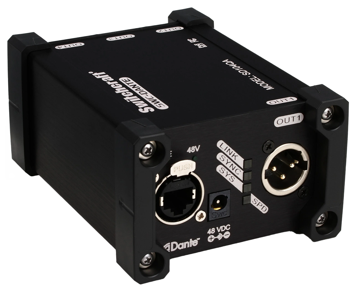 Switchcraft - SD104QA - 4 x XLR Dante Output