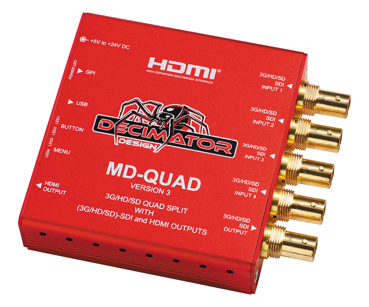 Decimator - MD-Quad - 3G-SDI Quad Multiviewer