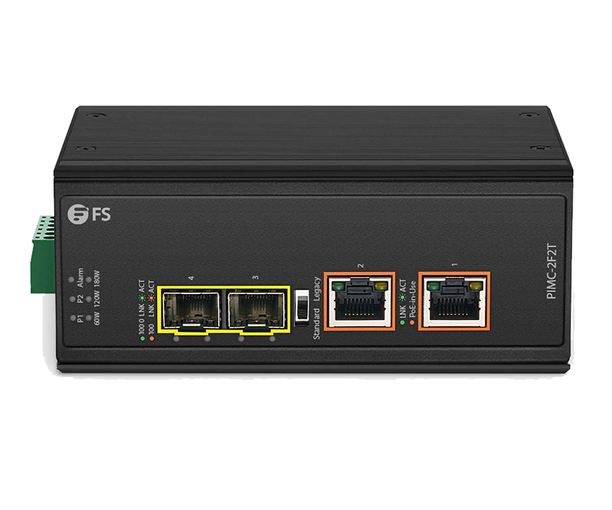 FS - Dual 1G Media Convertor - POE++