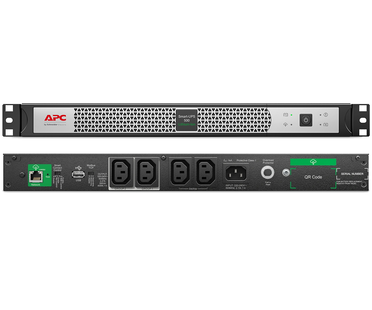 APC - 500VA Li-Ion Line Interactive 1U - UPS